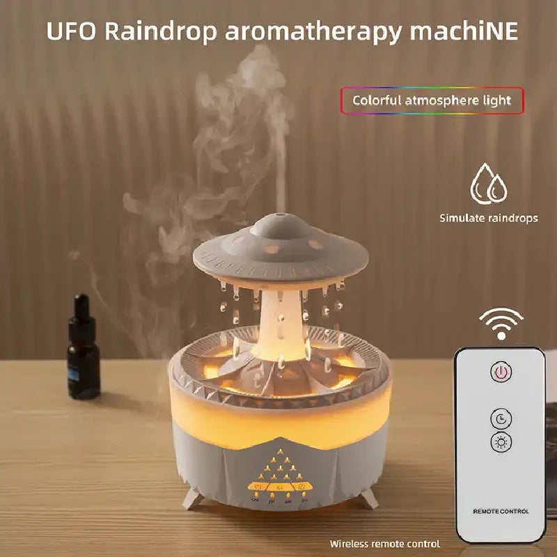 Rain Drop Air Humidifier Essential Oil Diffuser 350ml 7 Colors LED
