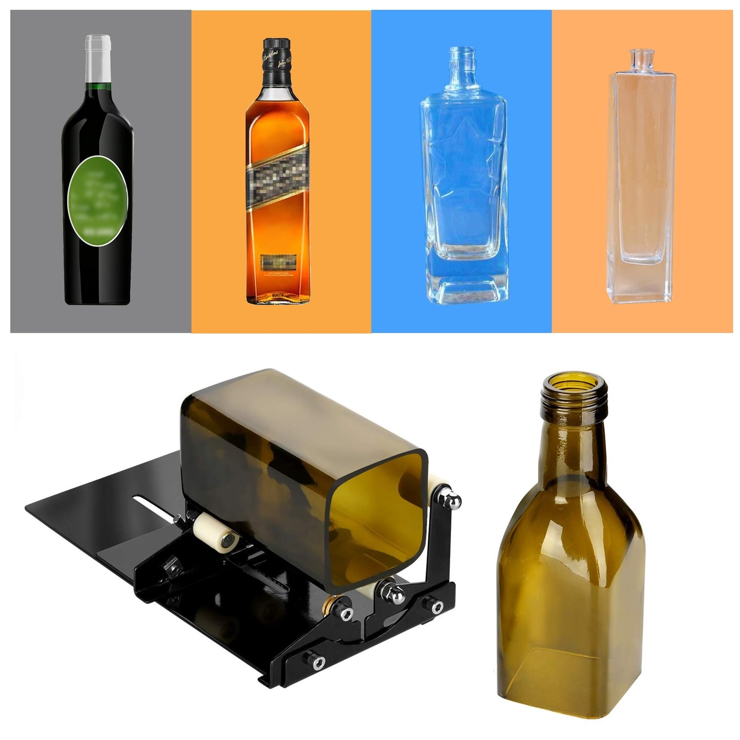 Diy Glass Bottle Cutter Adjustable Sizes Metal Glassbottle Cut Machine For  Crafting Wine Bottles House Decorations Cutting Tool